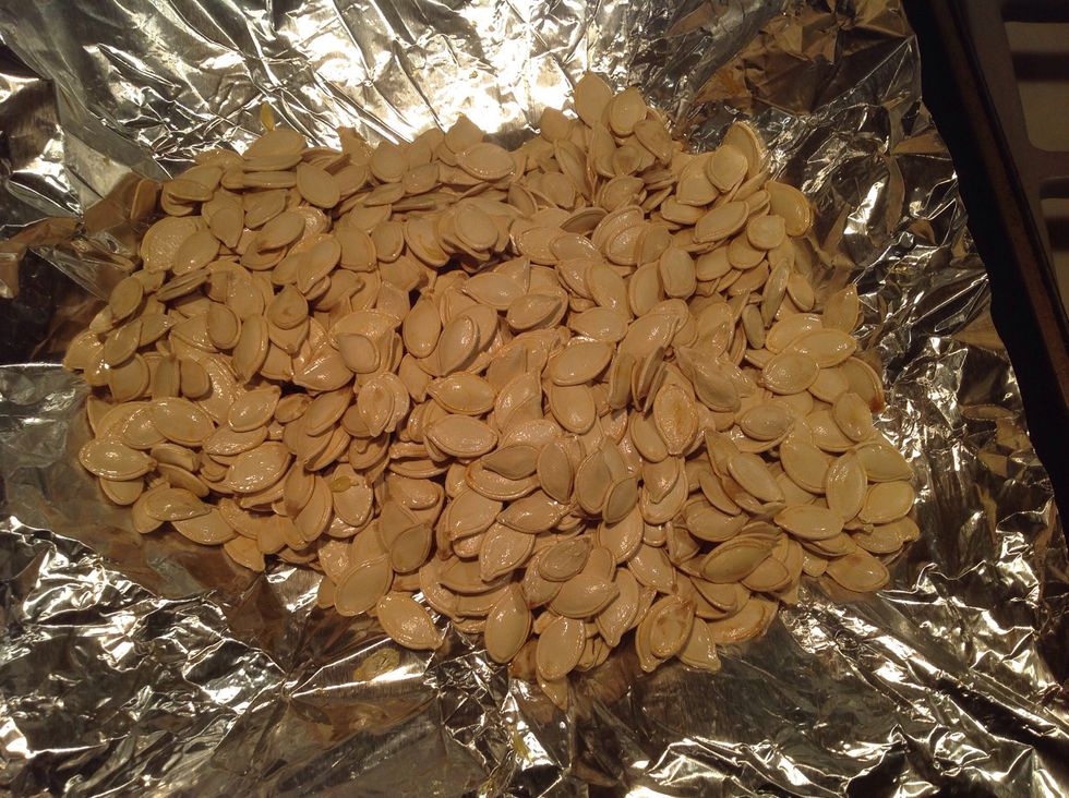 Take them out after 10 minutes. They should be golden brown. Season to your likening.