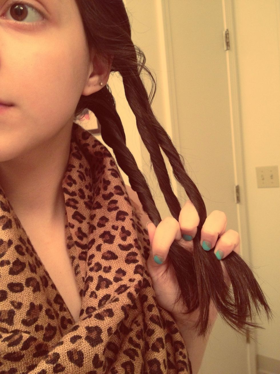 Take them out. But make sure you hold the ends so they don't untwist!