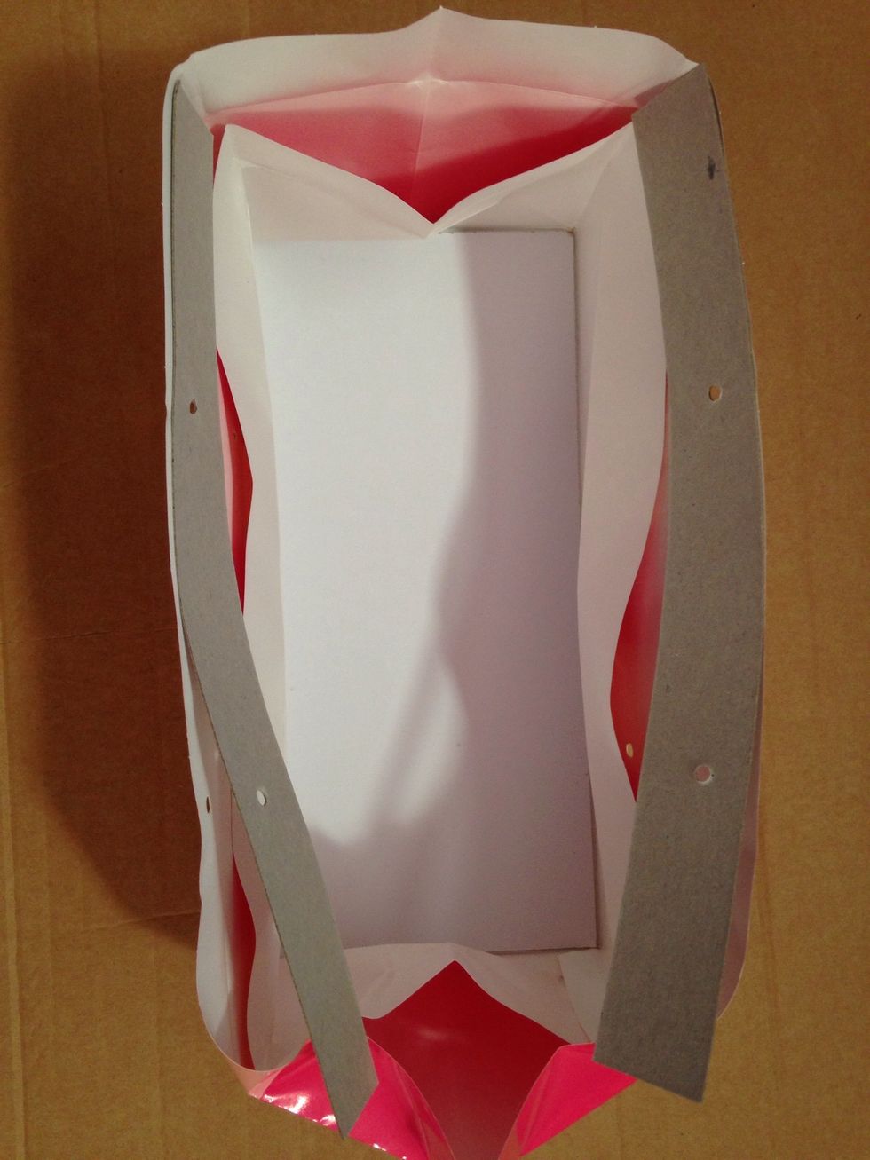 Take this upper (outer) piece & place over bottom (inner) piece. Push all the way down until it meets the bottom edge.