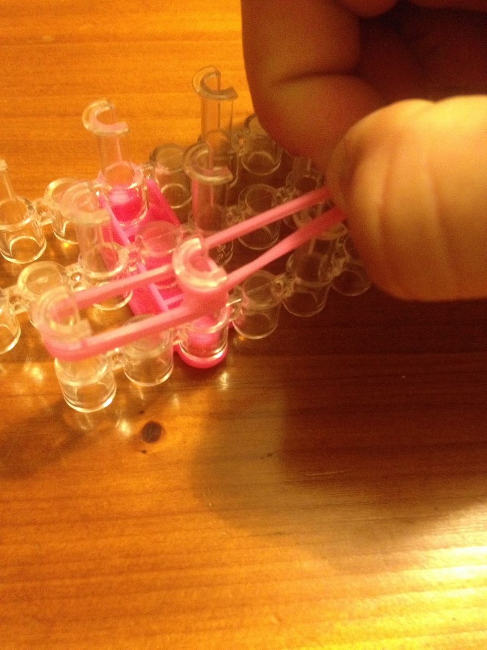 Take two bands an loop from second to third