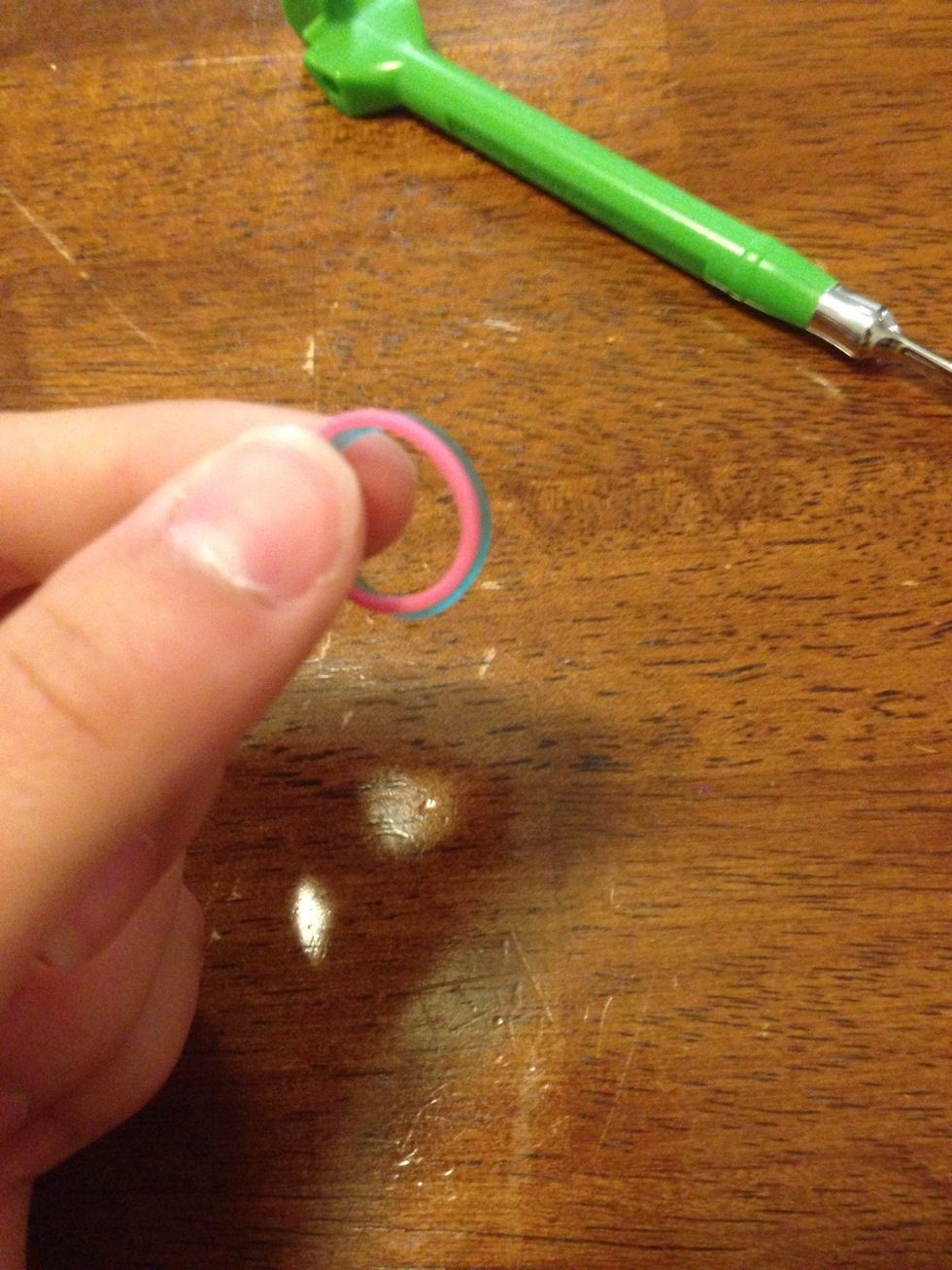 Take two bands (they don't have to be different colours)