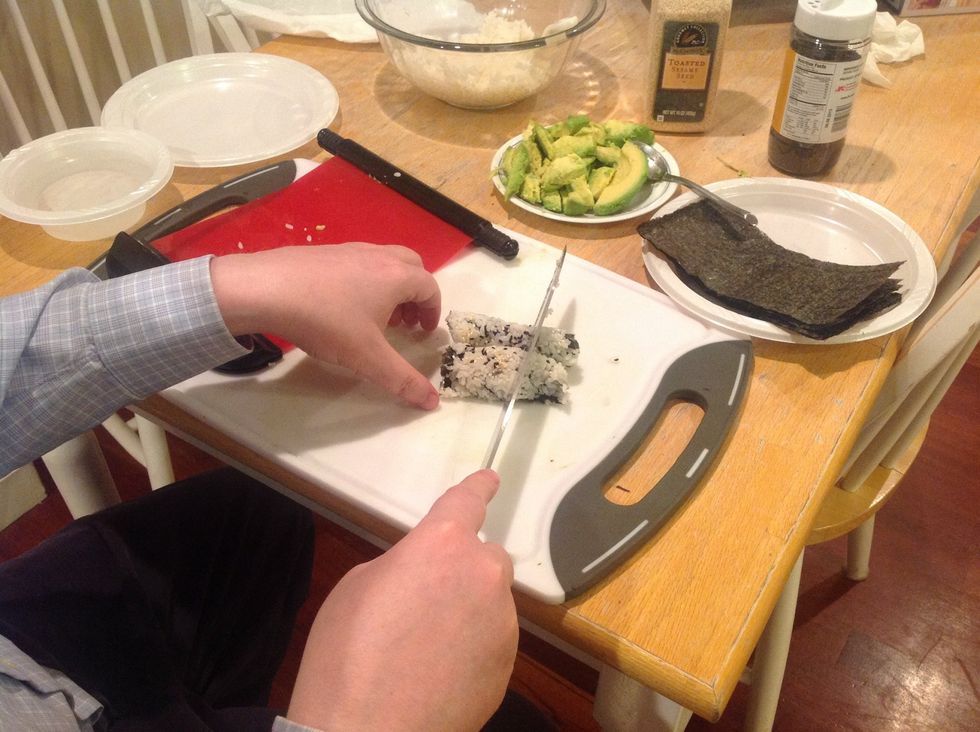 Take two halves and stack them as in picture