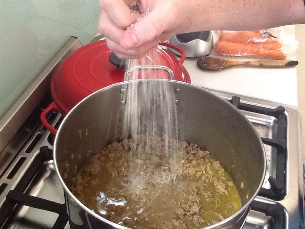 Take two hand full of rice and put it in the pot