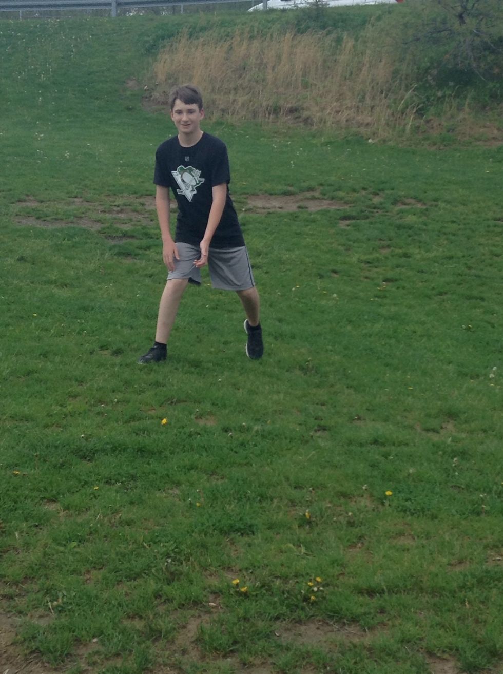 Take two steps to the ball (right, left)