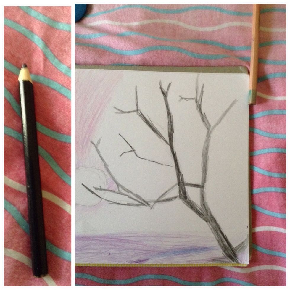 Take ur black and u can colour in the tree