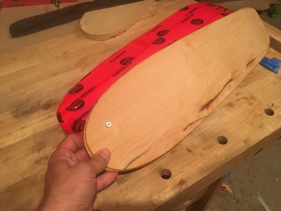 Take veneers off foam mold.