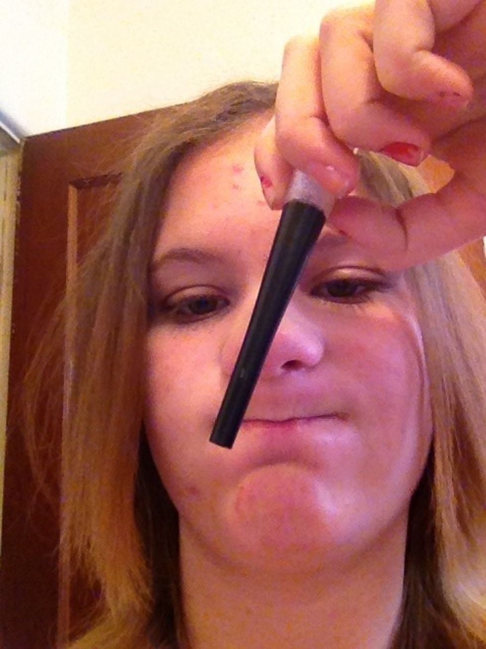 Take whatever eyeliner you want. I suggest a white or light brown. (I'm using ELFs Stardust eyeliner\ud83d\ude18)