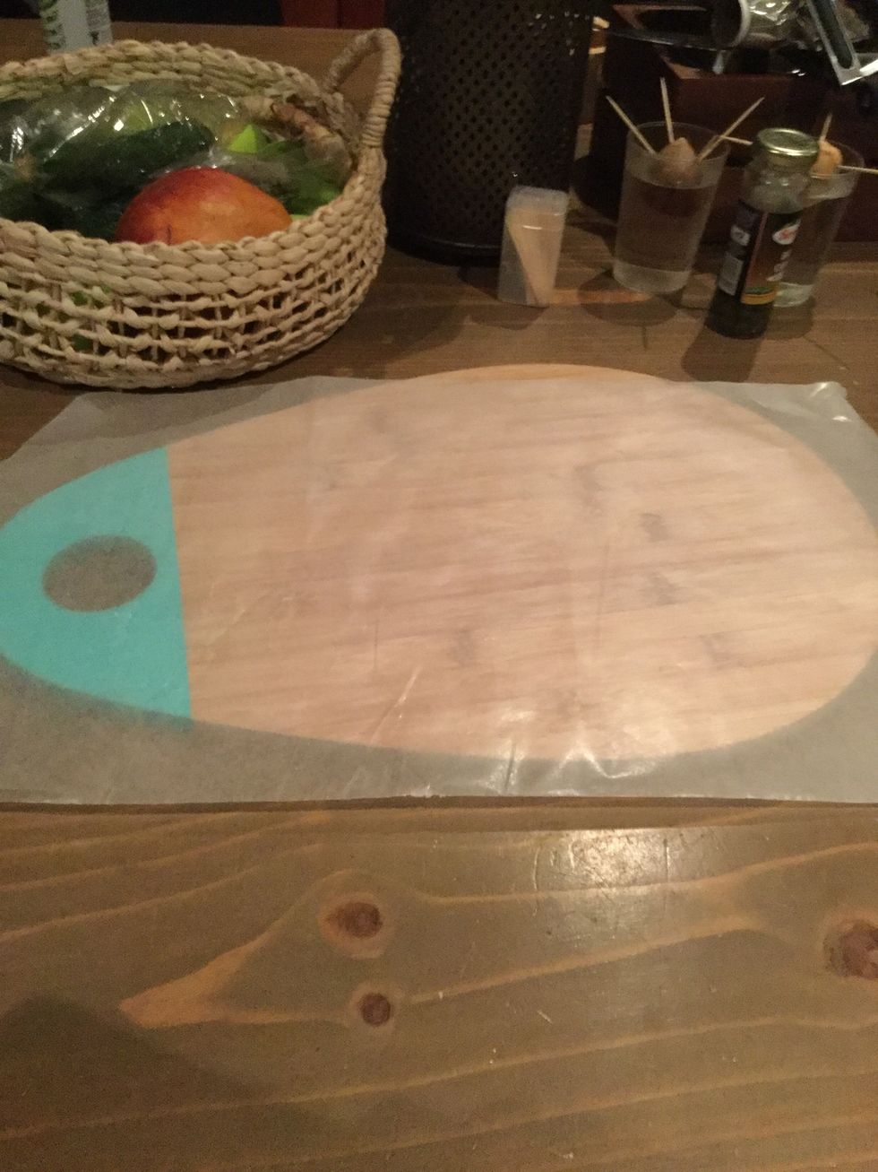 Take you board and put wax paper over it