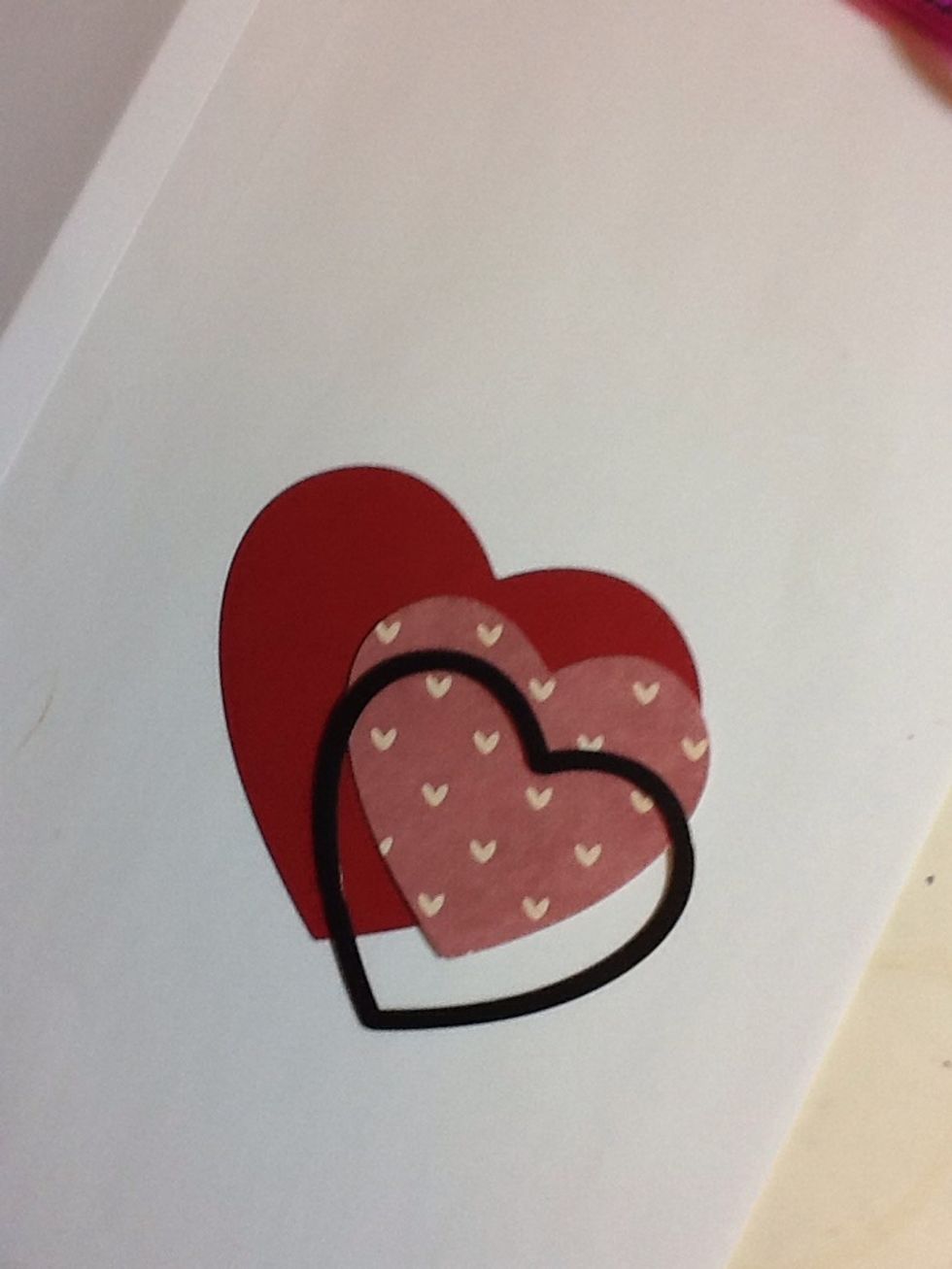 Take your 2nd patterned paper and cut out a slightly smaller heart (love nesting dies!)