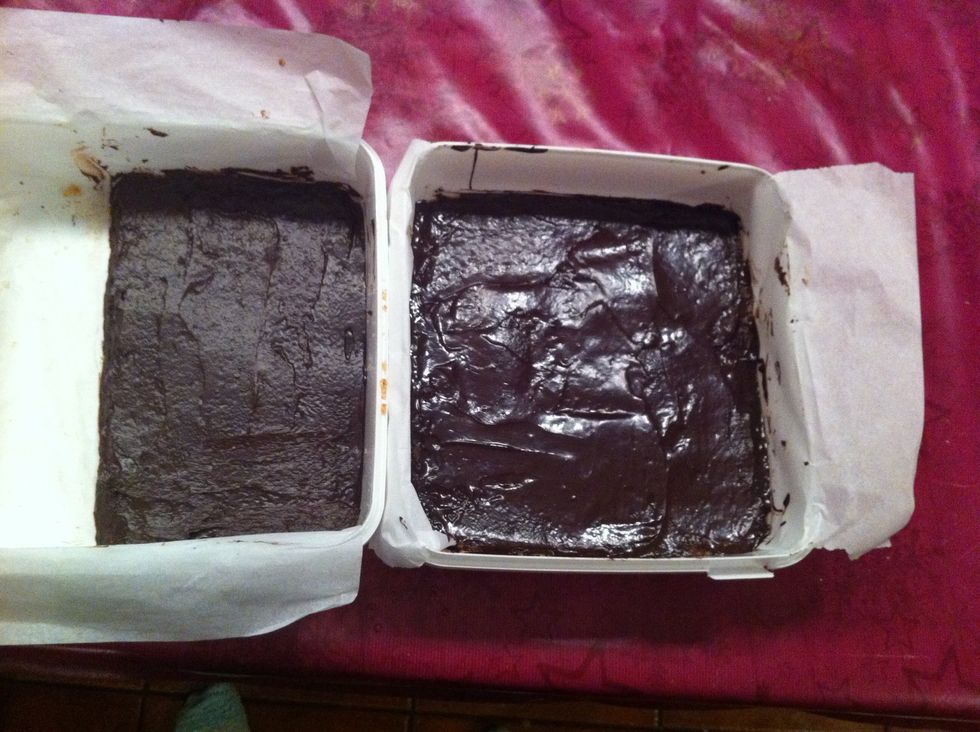 Take your bars out of the freezer and put on some chocolate