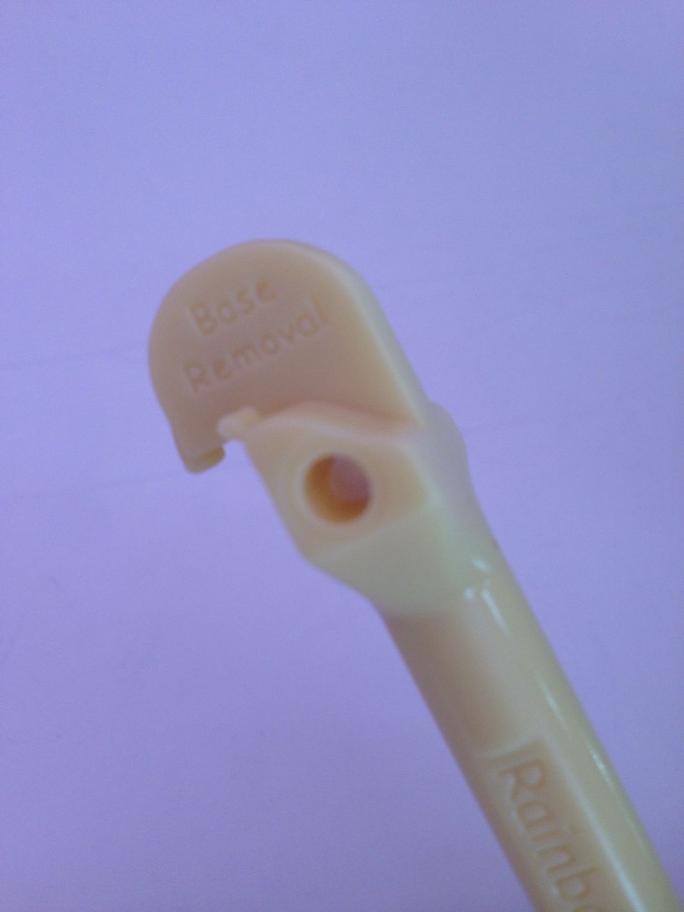 Take your base removal on your crochet hook.