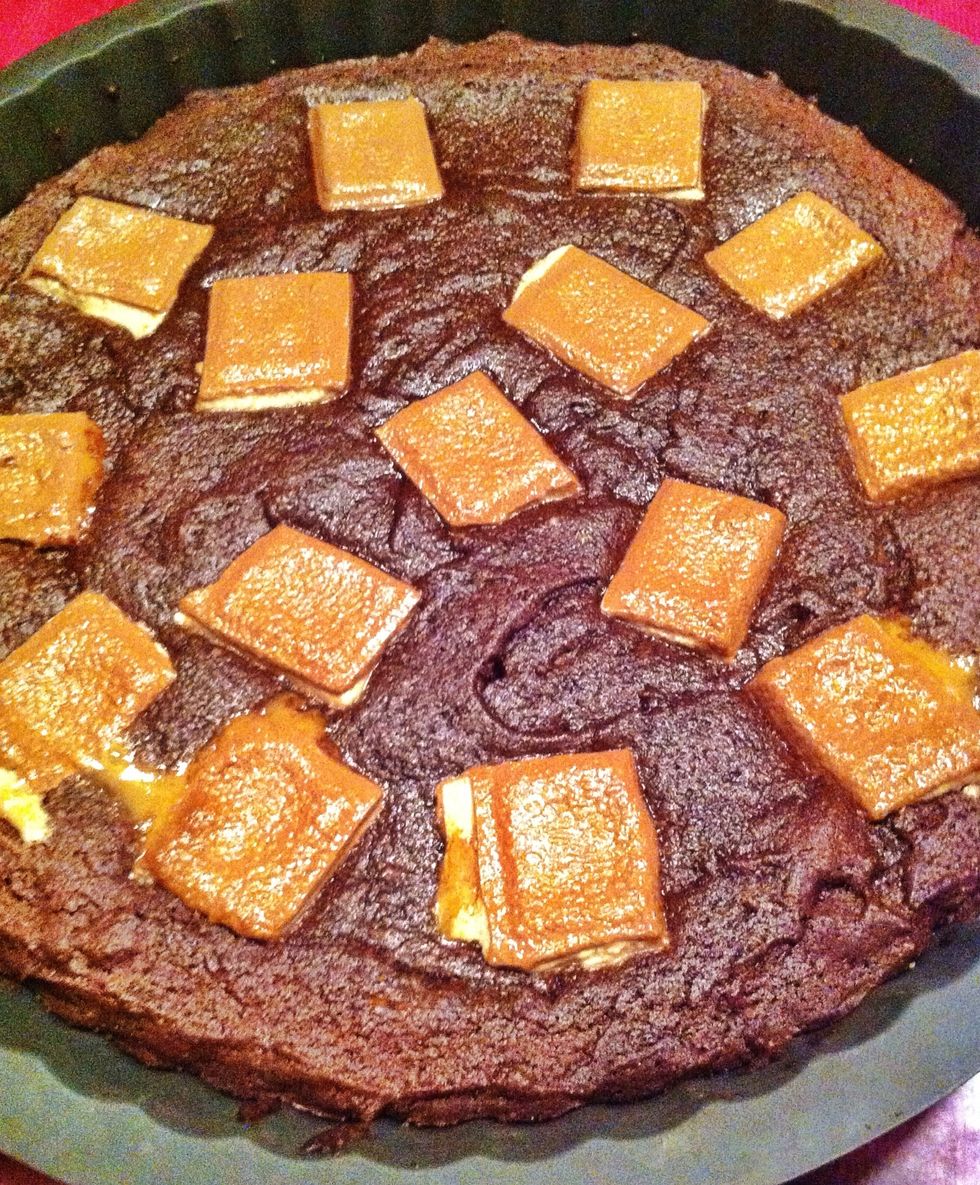 Take your cake out of the oven and let it cool slightly