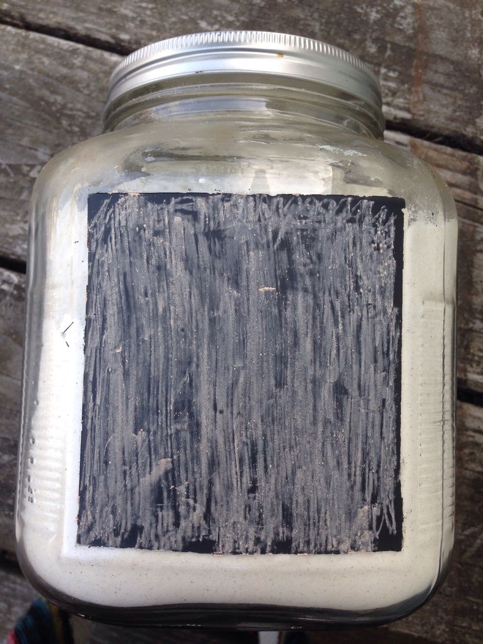 Take your chalk and gently rub it all over