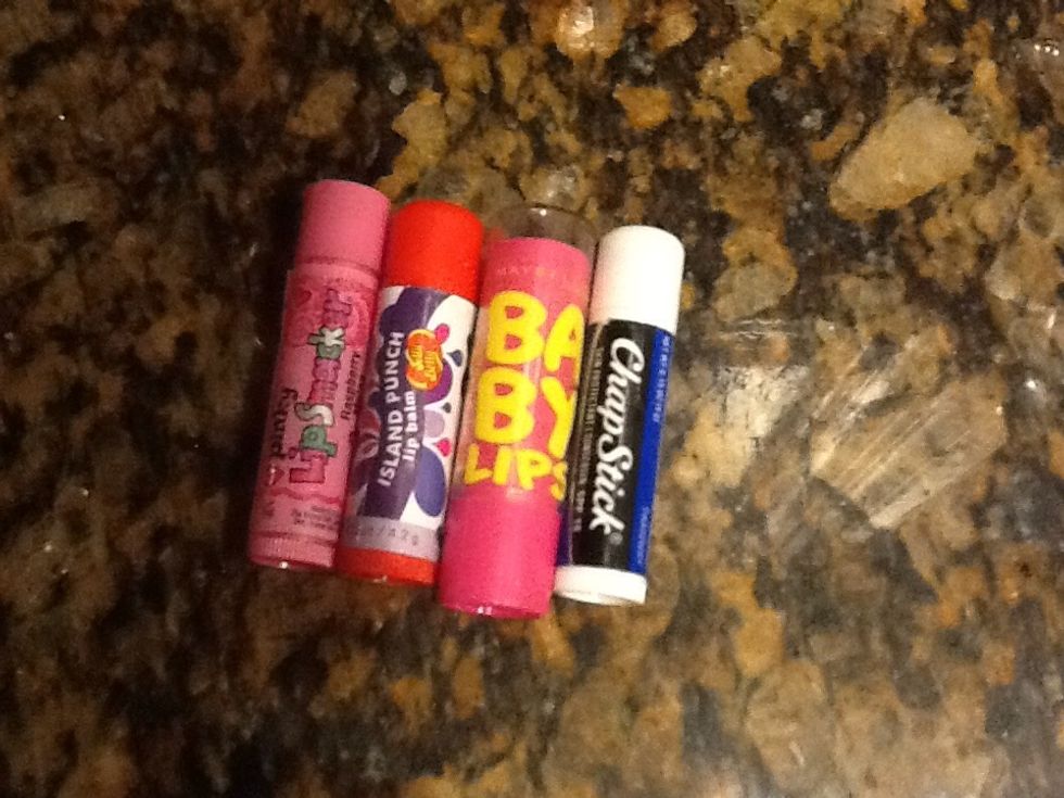 Take your Chapstick and cut off the tops