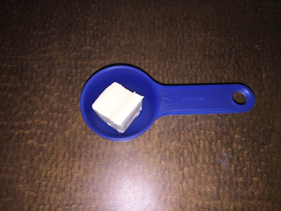 Take your desired amount of butter and place in a microwave safe cup