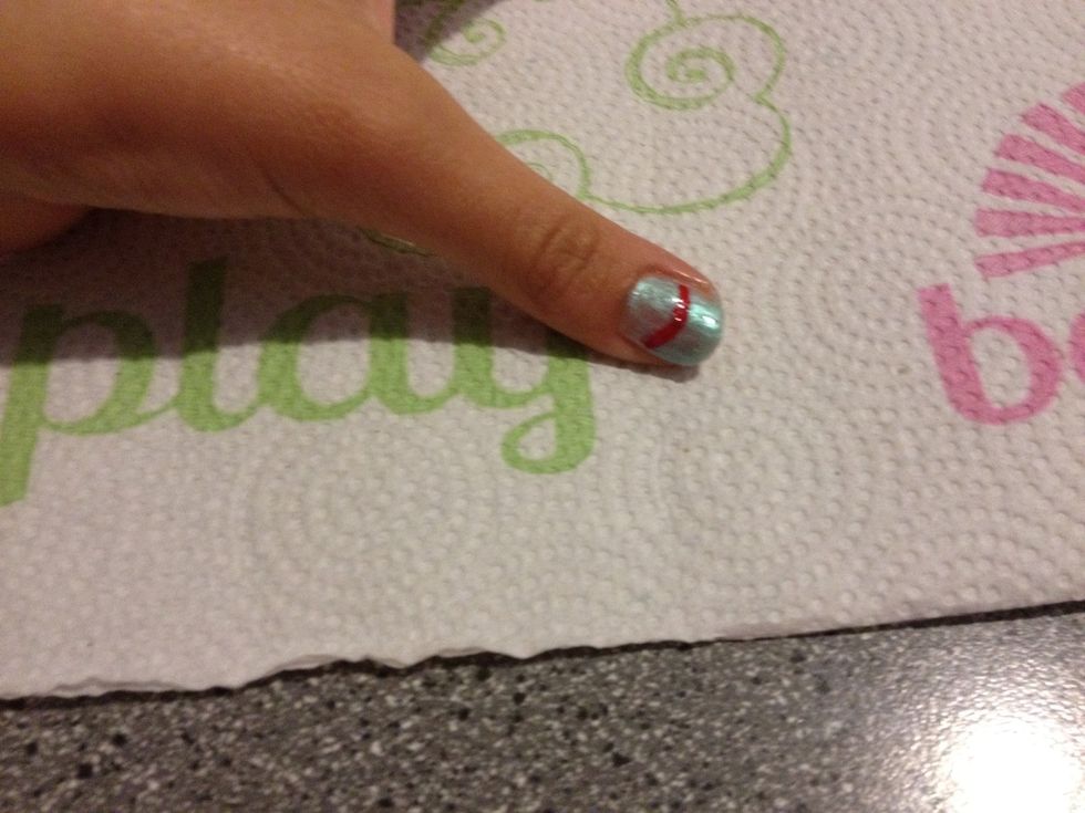 Take your dotter tool and make a line