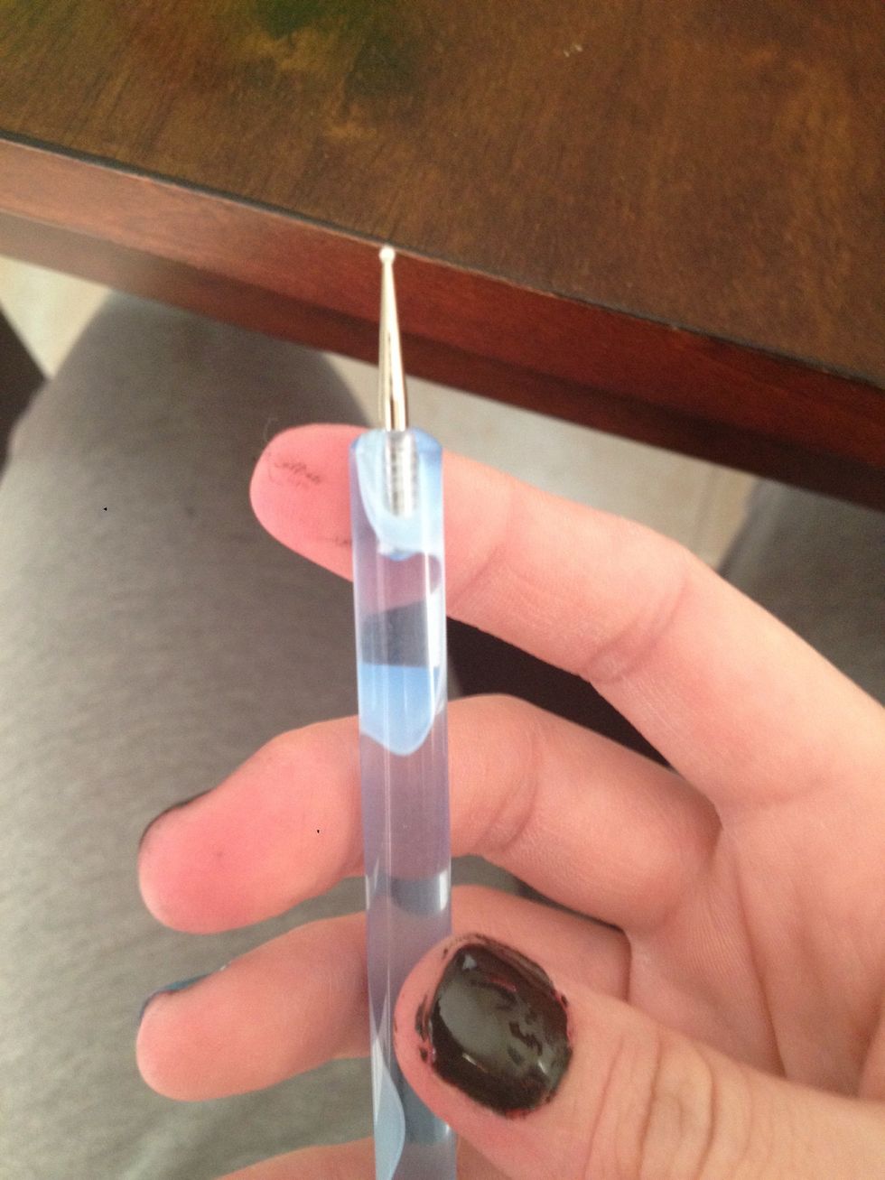 Take your dotting tool (or toothpick)
