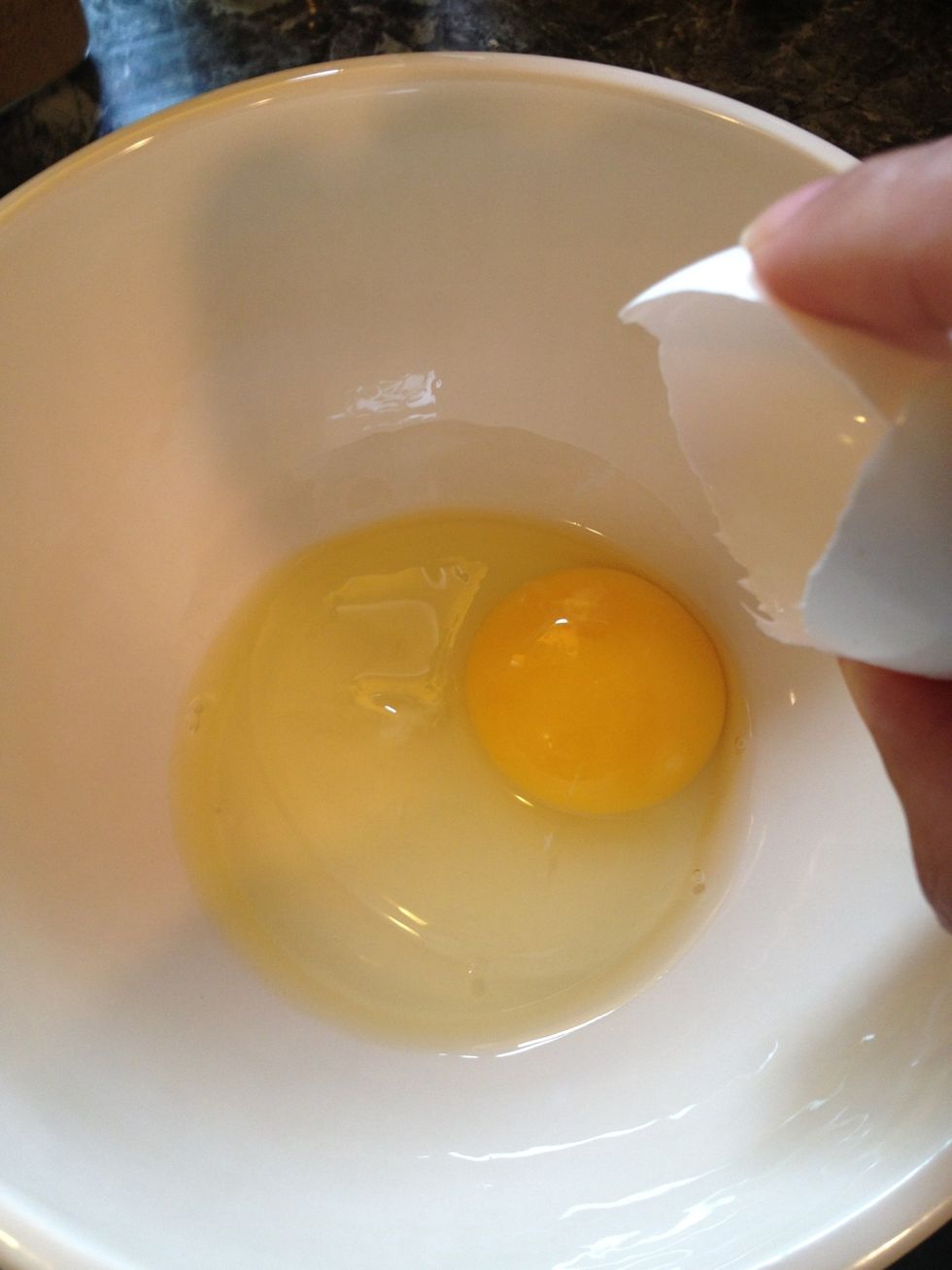 Take your egg and put it In a bowl.