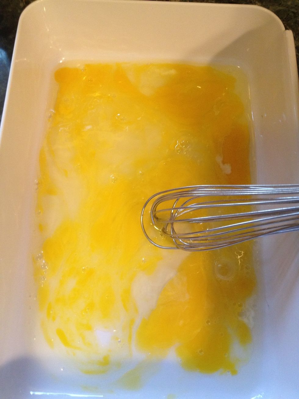 Take your eggs and scramble it