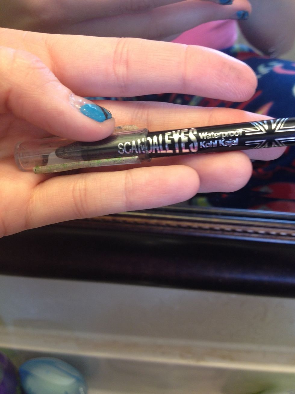 Take your eye liner pencil (or liquid, whatever)