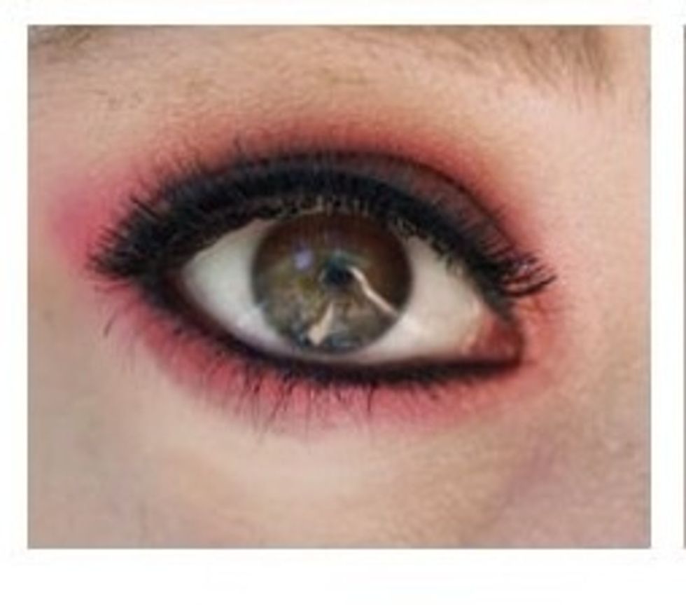 Take your false lashes and glue them as close to your lashes as possible and add another coat of mascara and you're done!