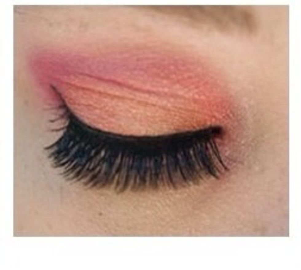 Take your false lashes and glue them as close to your lashes as possible and add another coat of mascara and you're done!
