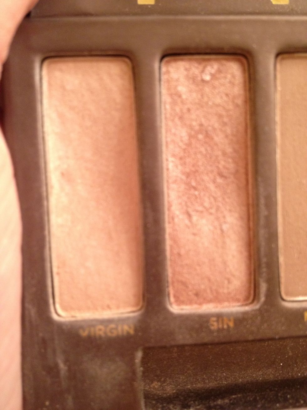 Take your favorite highlight color. I like virgin & sin. One is matte & the other is a frosty pink almost. But I love them together