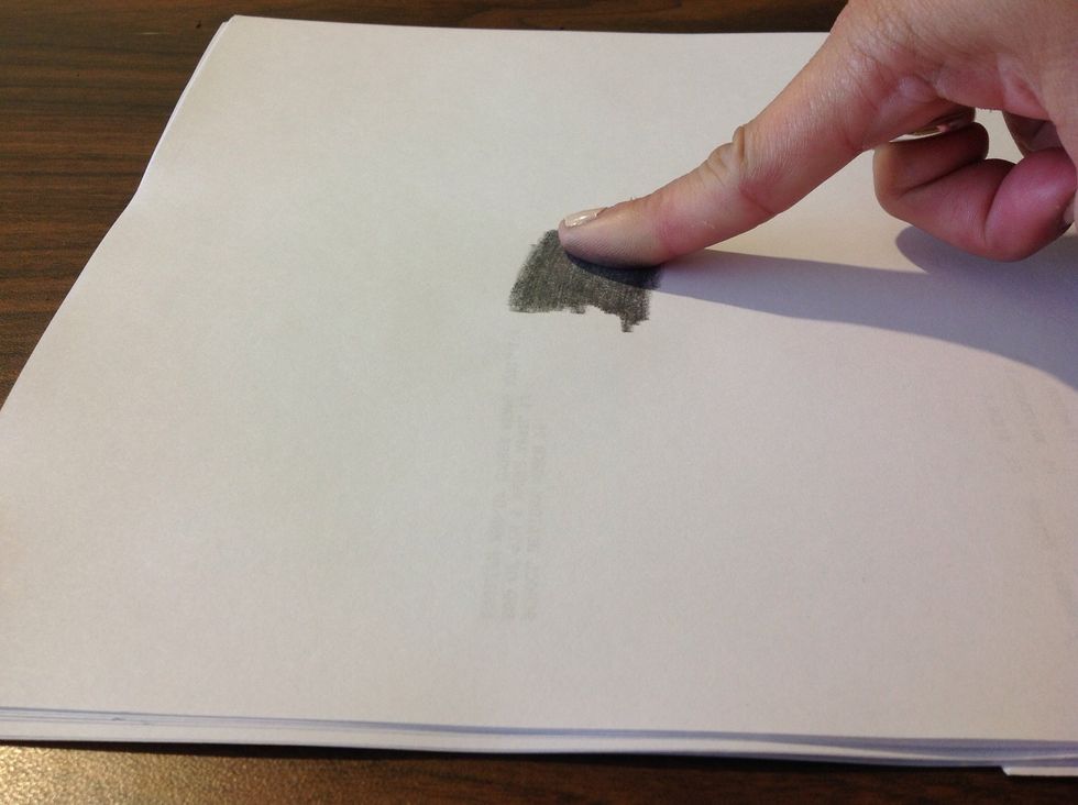 take your finger and press down on the pencil shaded area....roll your figure back and forth