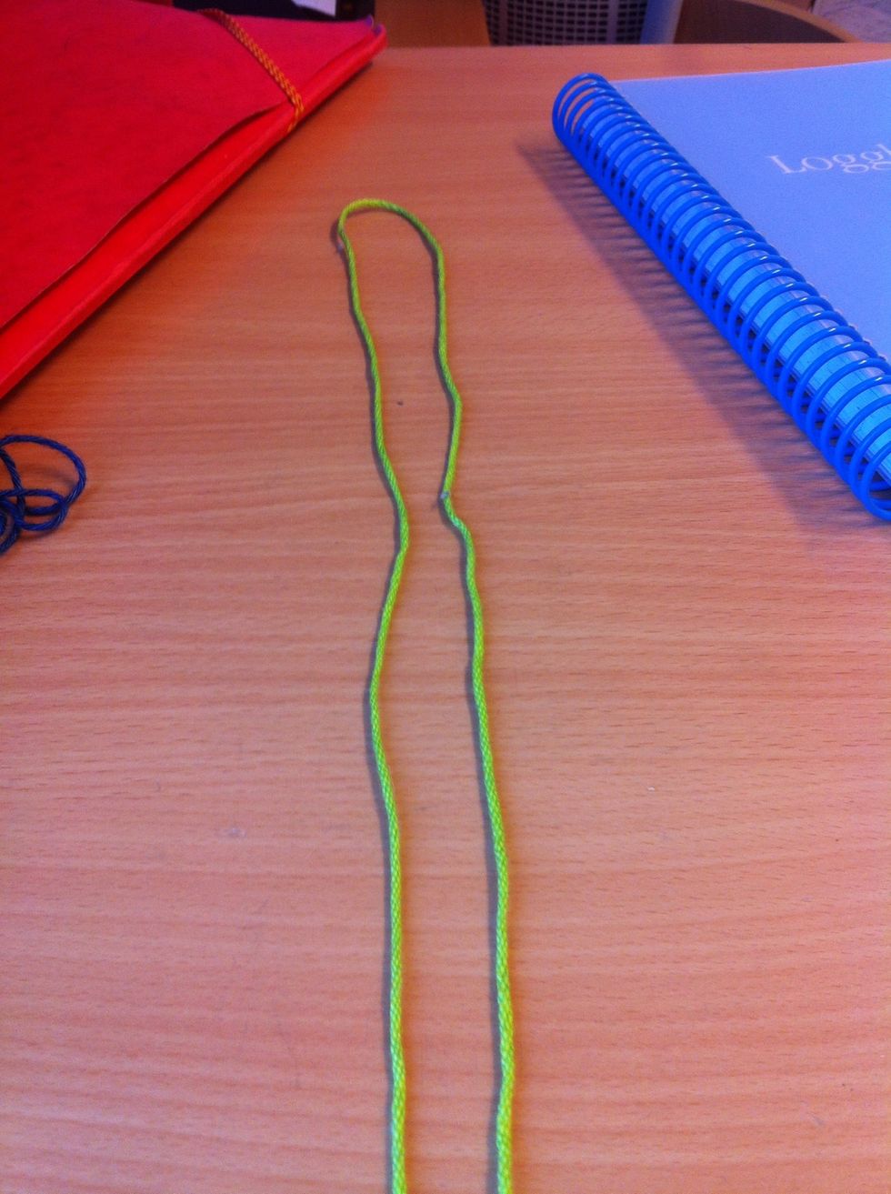 Take your first color of the yarn. You dont need Two colors if you dont want to.