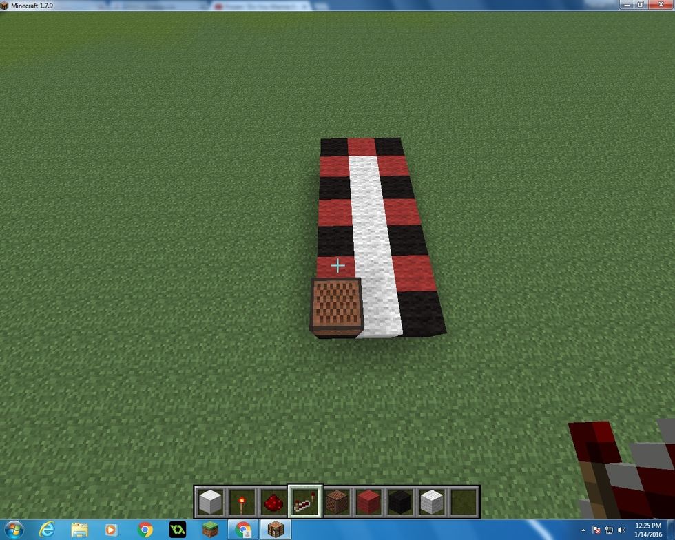 Take your first Note Block and right click it 18 times.