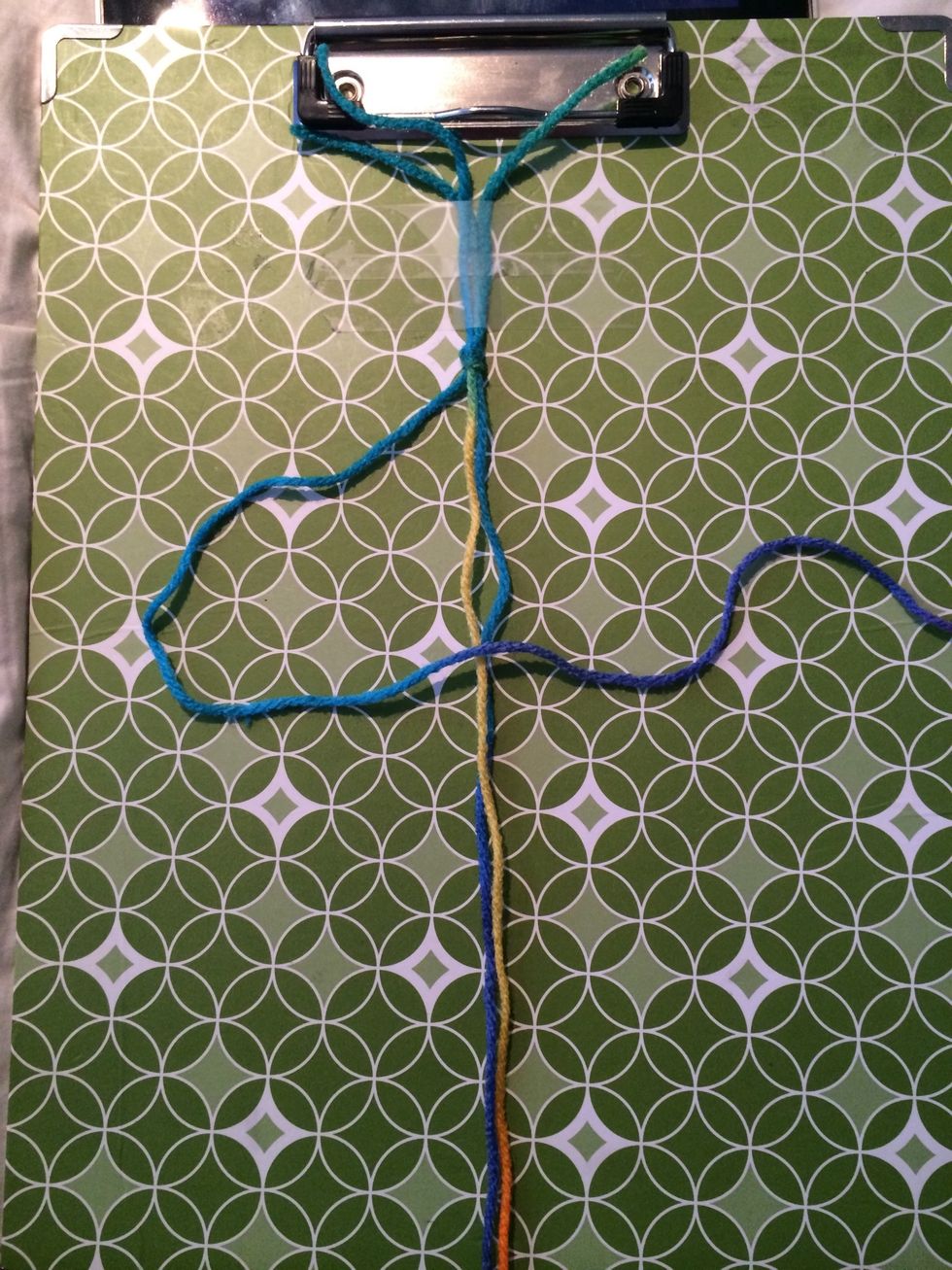 Take your first string and make a 4 over the remaining string.