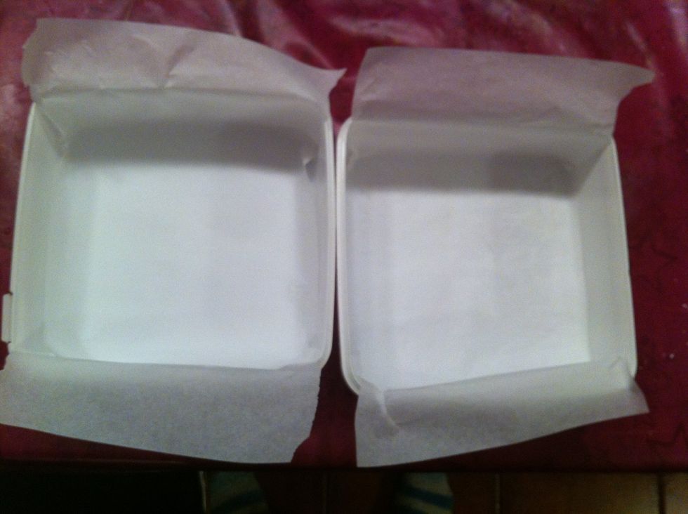 Take your forms and put parchment paper in them