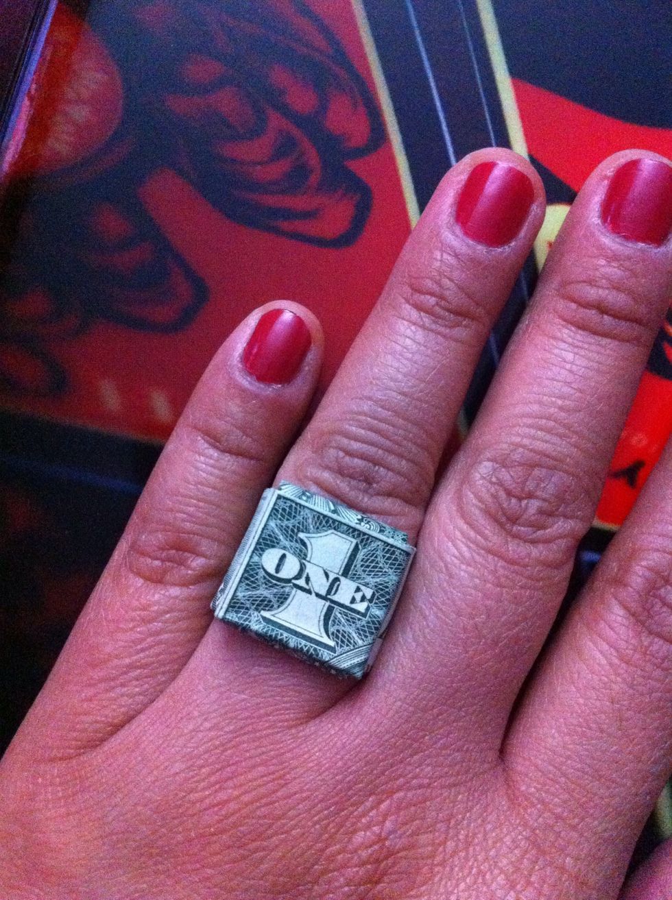 Take your money ring and wear it! YAY congrats u are done! \ud83d\ude03