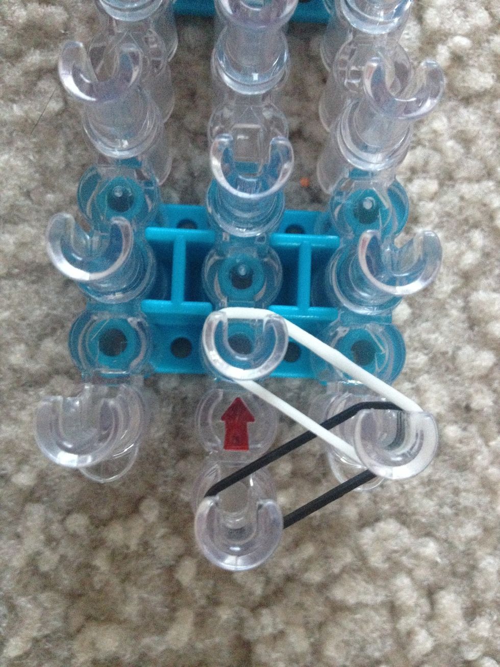 Take your next color and hook it from the outside to the inside.