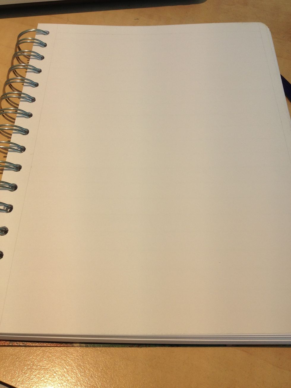 Take your paper and make small guide lines if you want. This is for the space between the beginning and end of you paper.