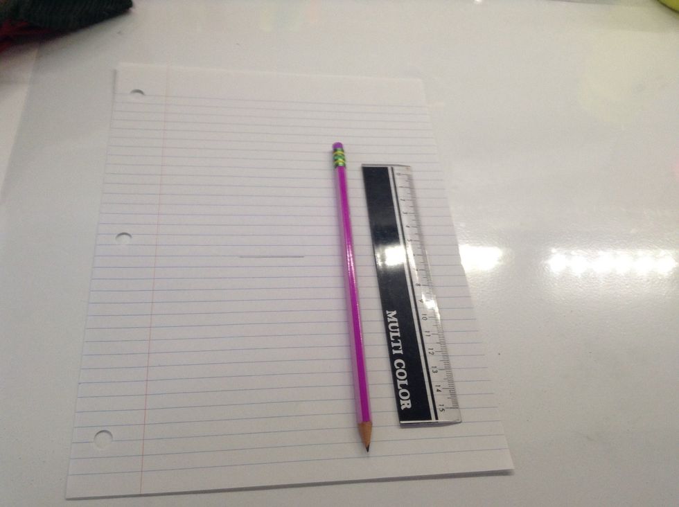 Take your pencil and ruler and draw a straight line.