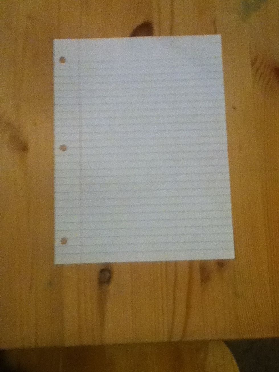 Take your piece of paper.