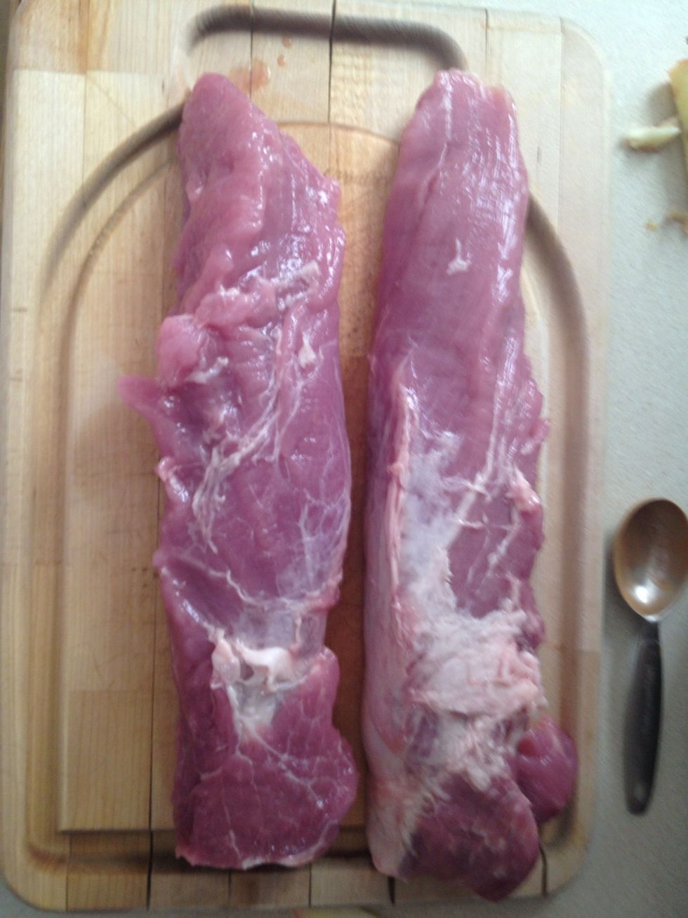 Take your pork loins out of the package