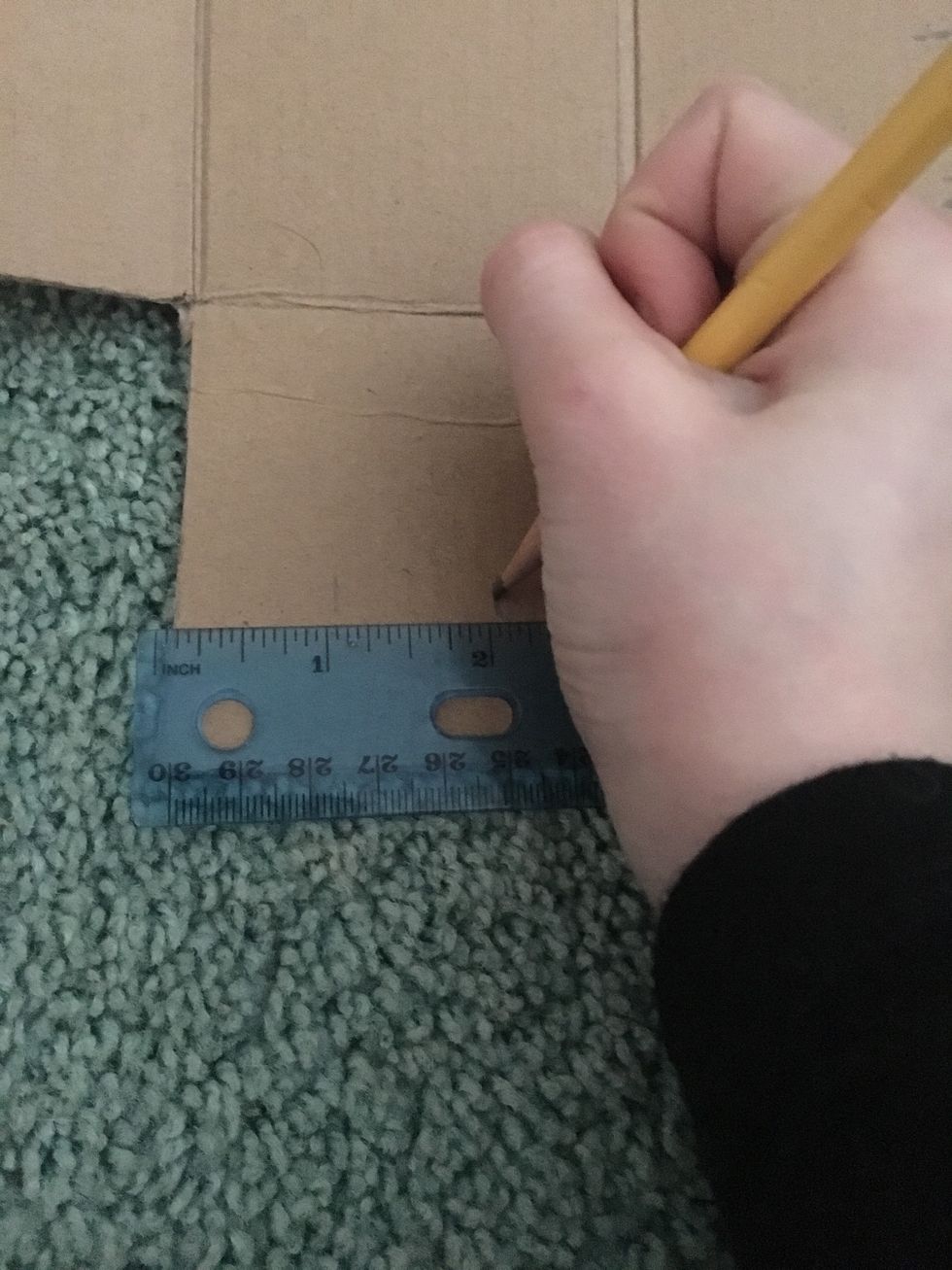 Take your ruler and measure at the 1\u201d and the 2\u201d mark on all sides