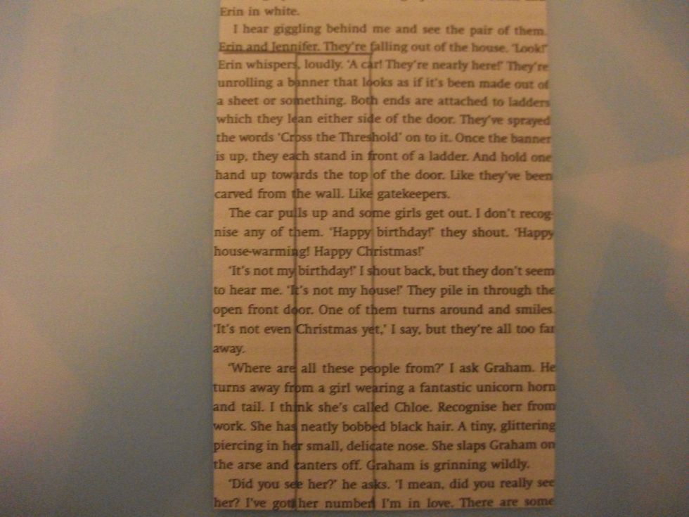 Take your ruler and pencil and draw two rectangles that are 2 cm wide and 12 cm long.