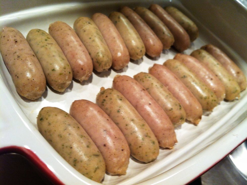 Take your Sausages out after 15 minutes of cooking, they will probably look the same as when you first put them in..