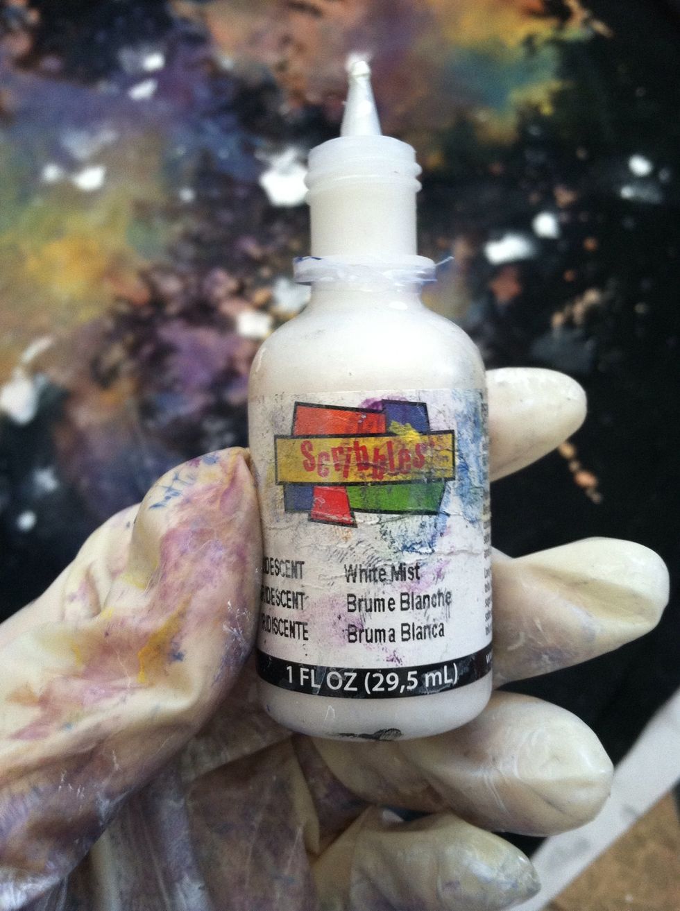 Take your silver acrylic paint...