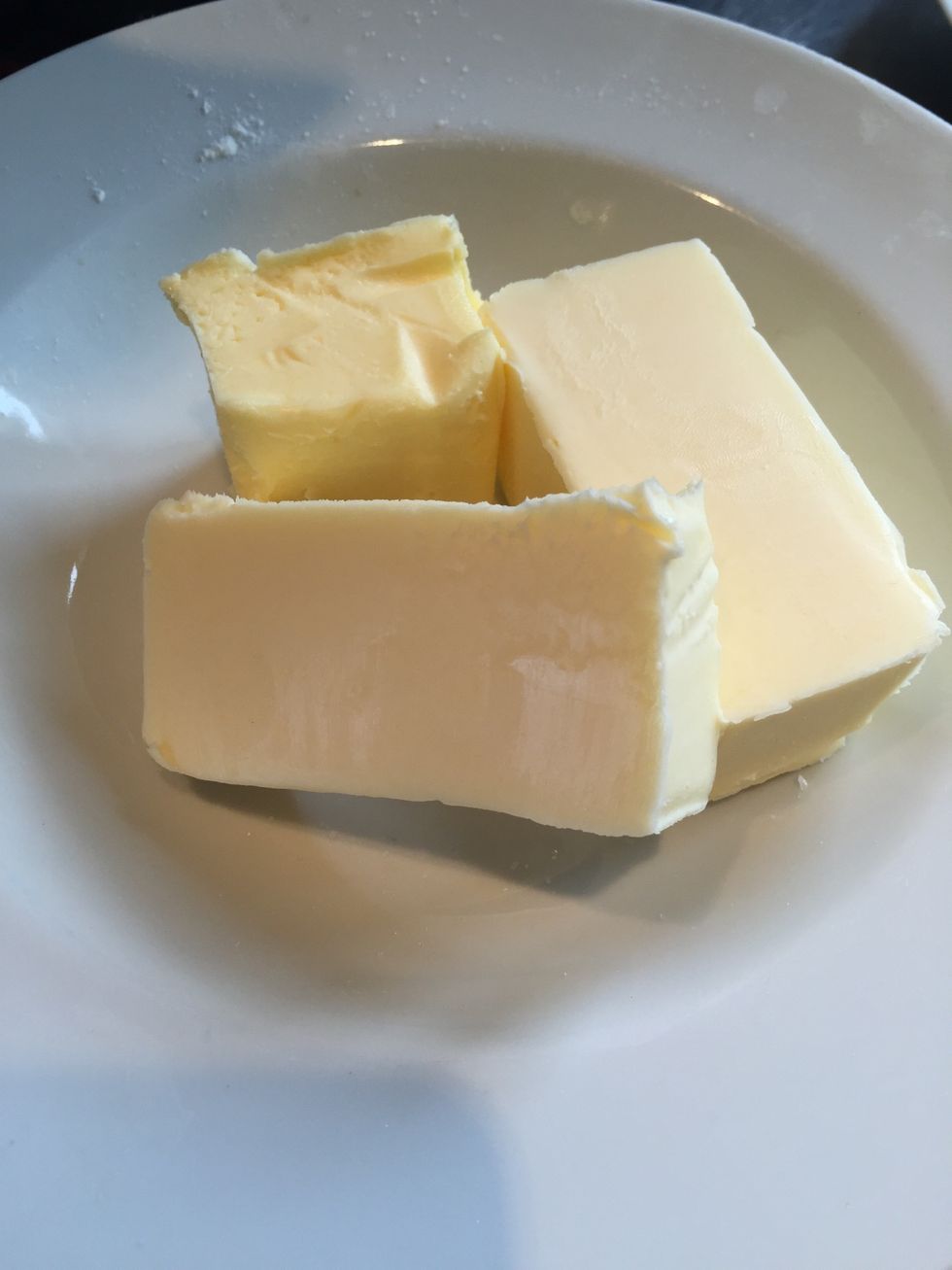 Take your soft butter and whip the dry ingredients with it.