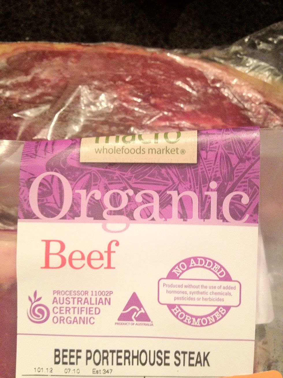 Take your steak out and let it get to  room temperature