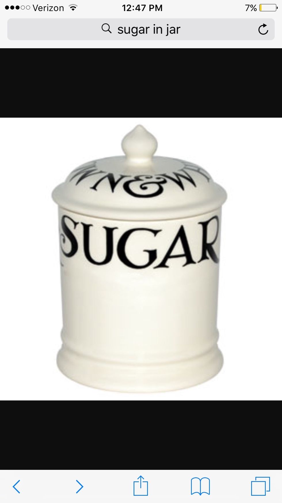 Take your sugar and put 4 heaping spoons of sugar in to you coffee mug
