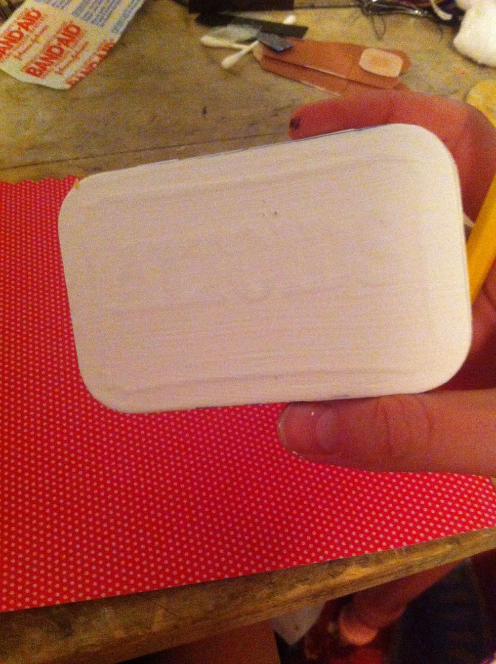 Take your tin (I painted mine white)