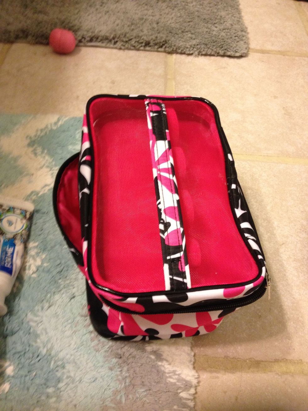 Take your travel bag and put soaps on the top with ur lip-glosses