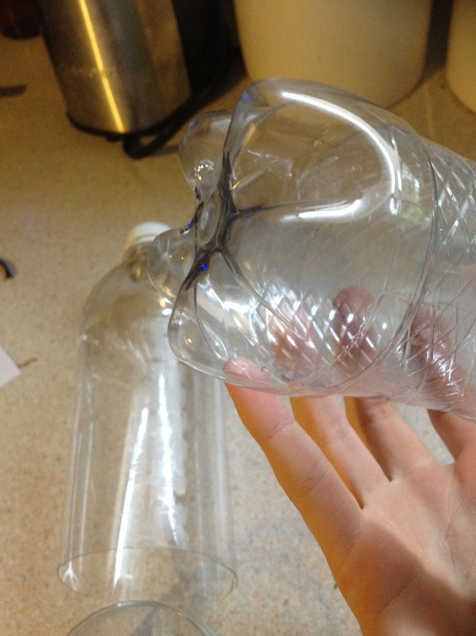 Take your water bottles. See how the bottom is shaped like an apple? That's what you want