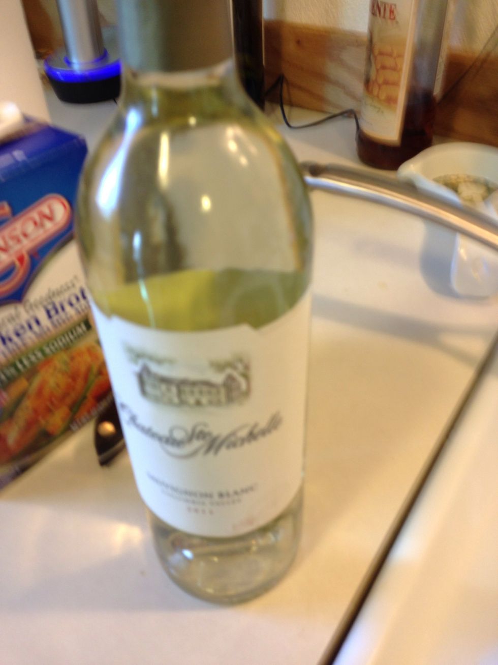 Take your wine! Add a cup to the rice, and refrigerate OR drink the rest!