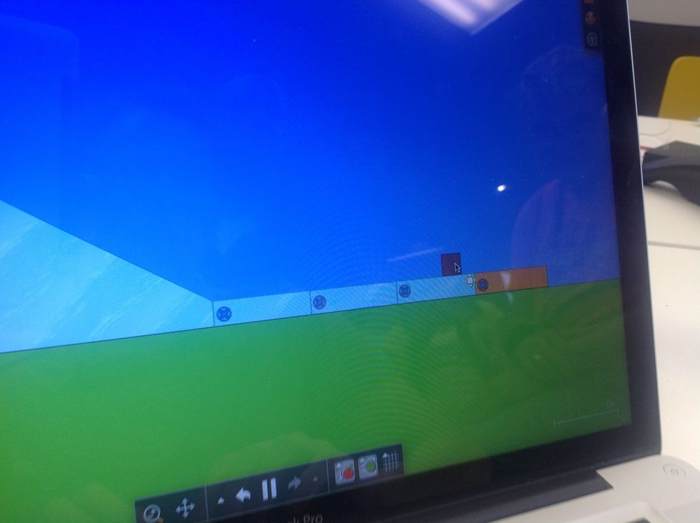 Tanner tries wood at the end.